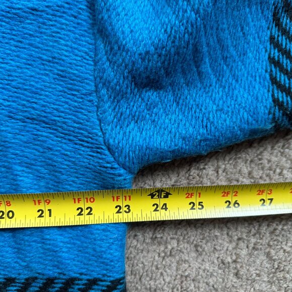 Tommy Hilfiger Sweater Mens XL Turtleneck Wool Black Blue Pullover Tight Knit - Picture 9 of 11